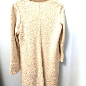 Stizzoli 100% Ivory Colored Wool Buttoned Sweater/Coat. No Flaws.  Made in Italy